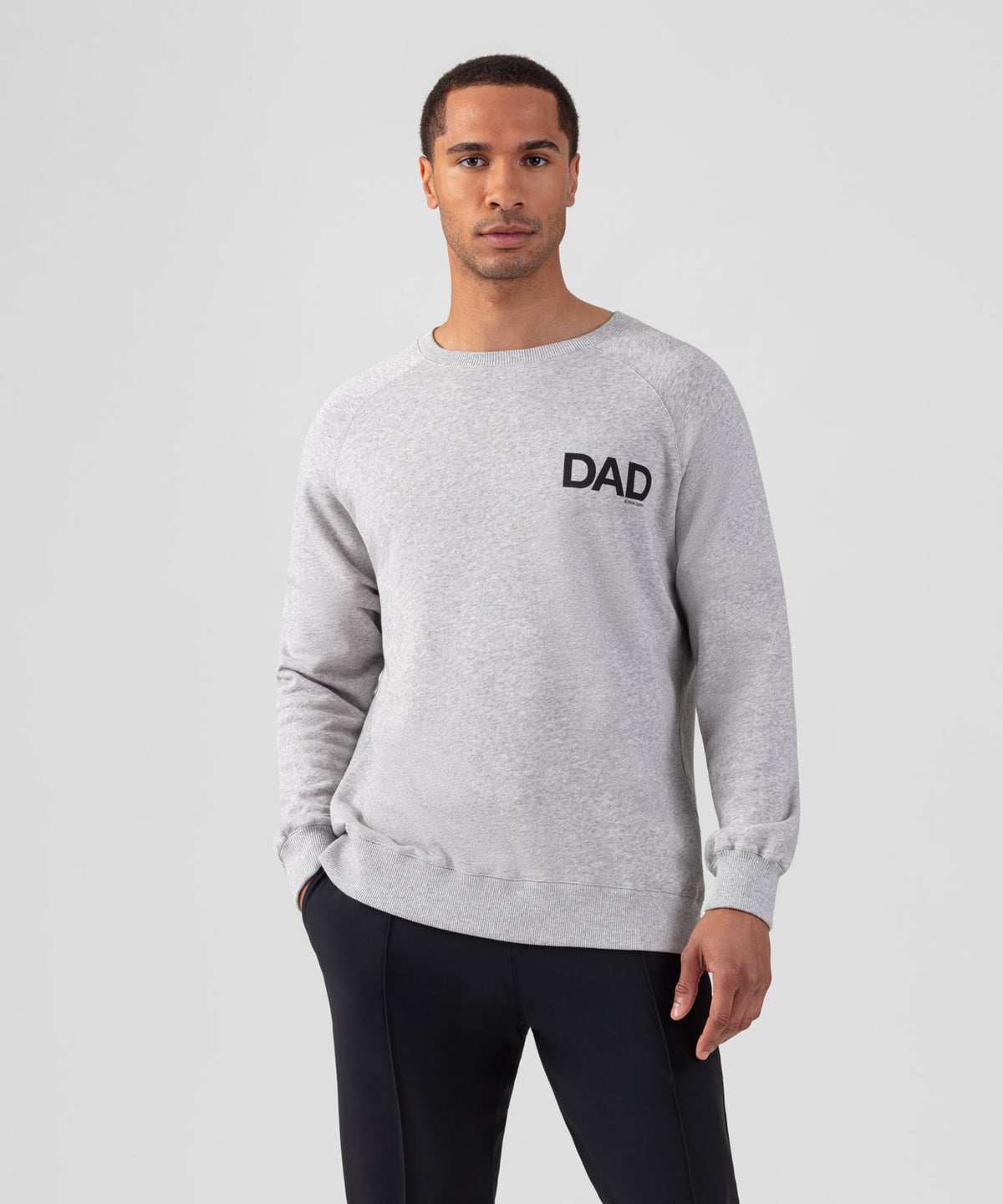 Organic Cotton Sweatshirt "DAD": Grey Melange