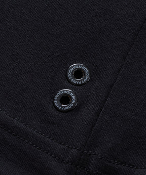 T-shirt col rond en coton: Noir