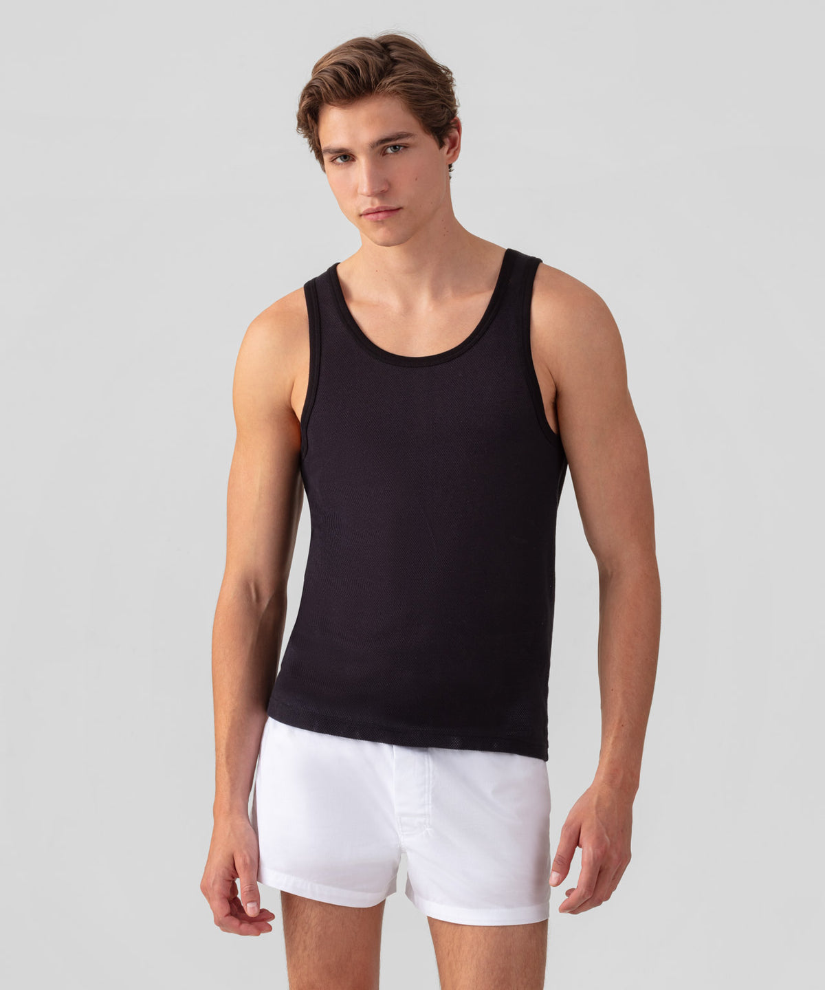 Mesh Tank Top: Black