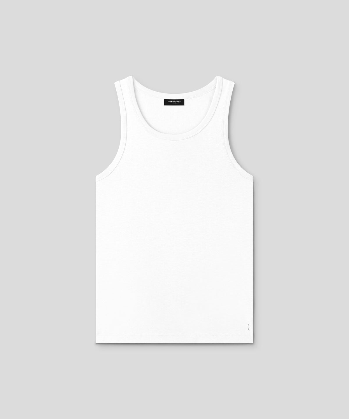 Ribbed Tank Top: White
