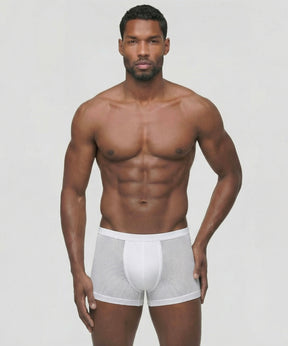 Mesh Boxer Briefs: White