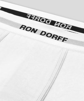Boxer en coton à imprimés RON DORFF: Bleu marine/Blanc/Noir