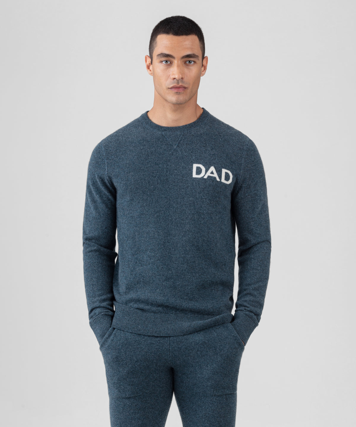 Pull en cachemire "DAD": Vert foncé