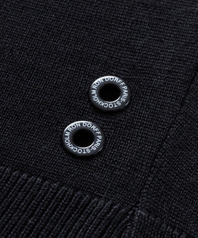 Sweatshirt à capuche zippé en coton organique: Noir