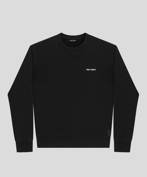 Organic Cotton Relaxed Fit Sweatshirt: Black