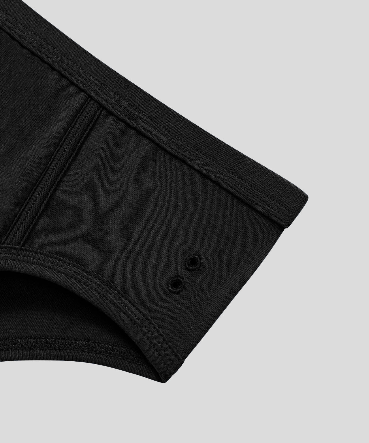 Slip Y-front en coton uni: Noir