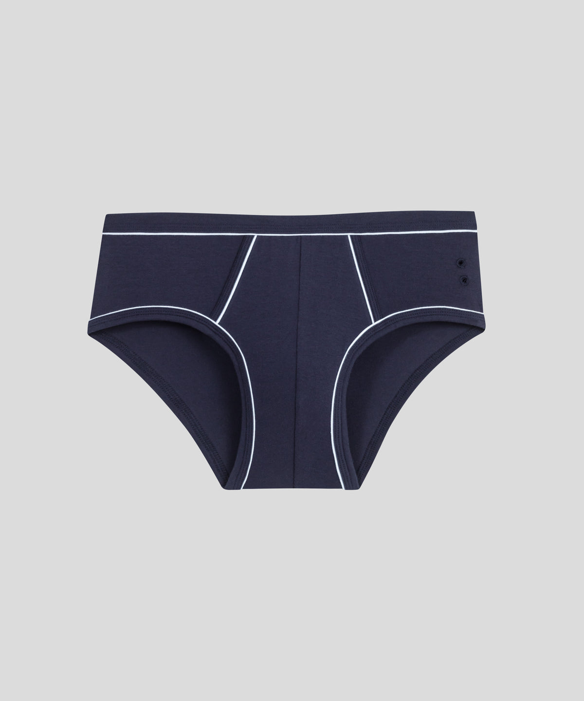 Slip Y-front avec piping: Bleu marine