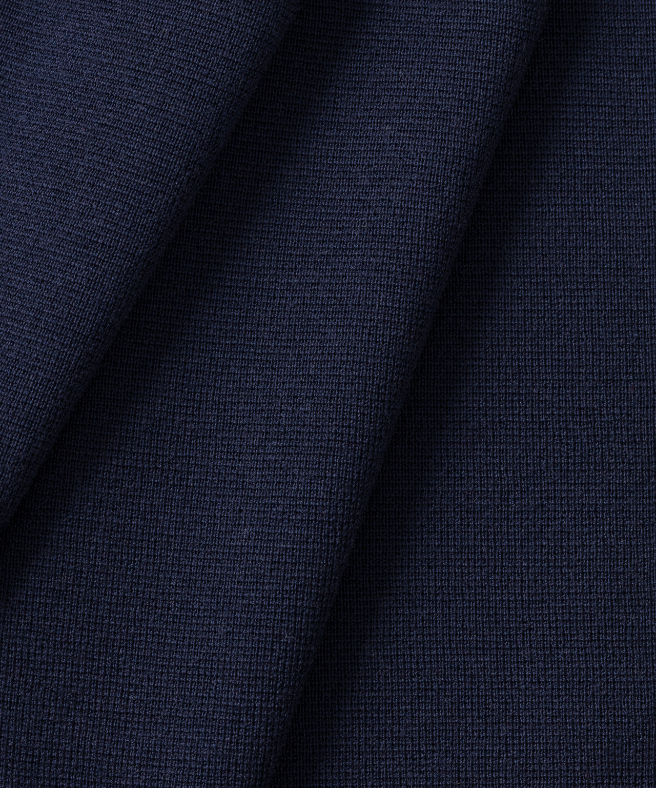 Veste zippée à col montant en laine: Bleu marine