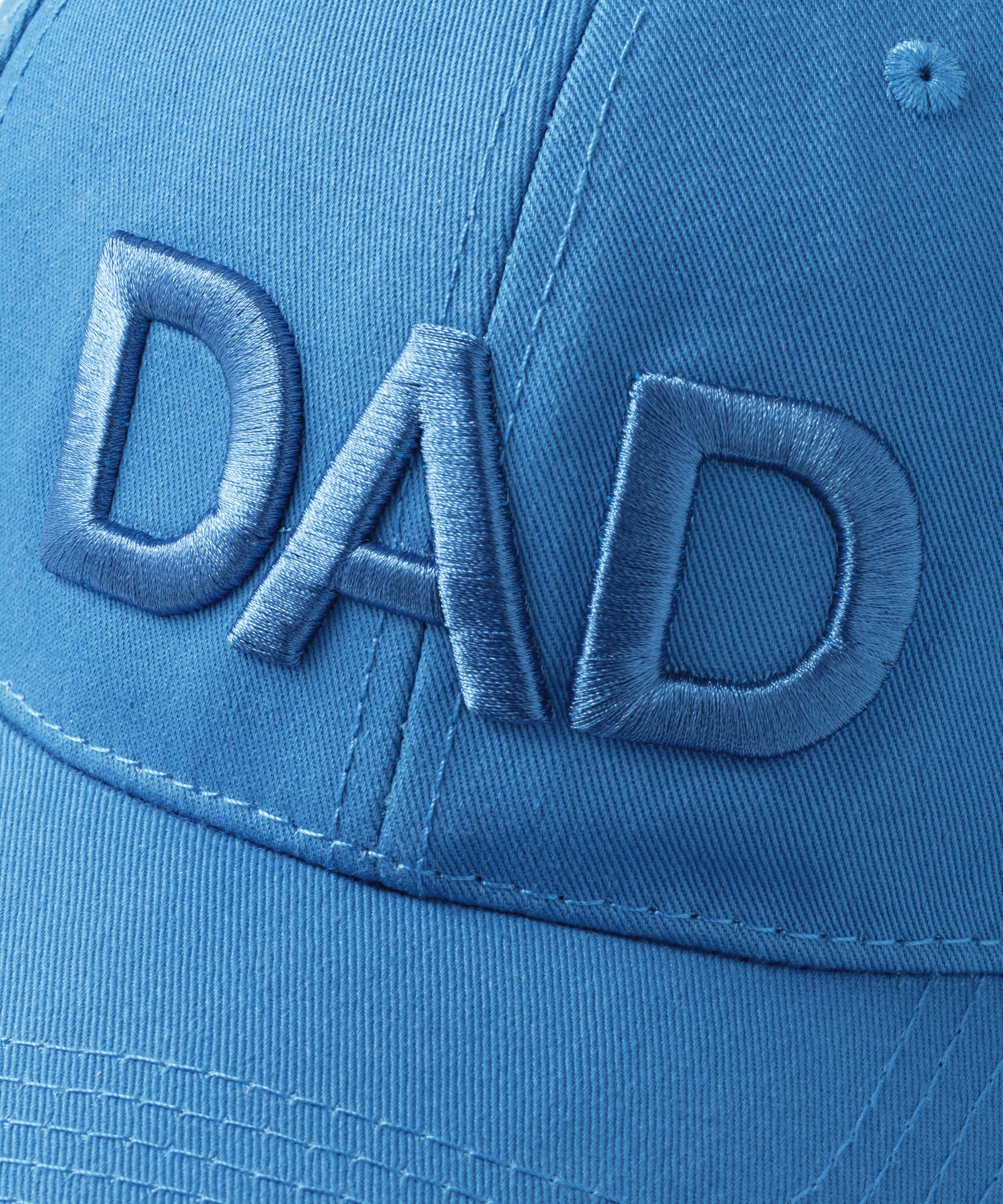 Casquette en coton brodée DAD: Bleu pur