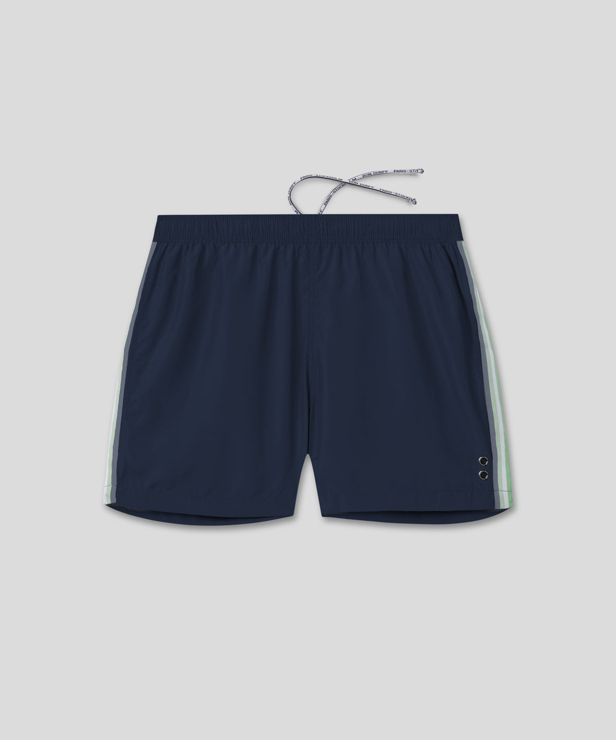 Short de bain avec bandes rayées: Bleu marine