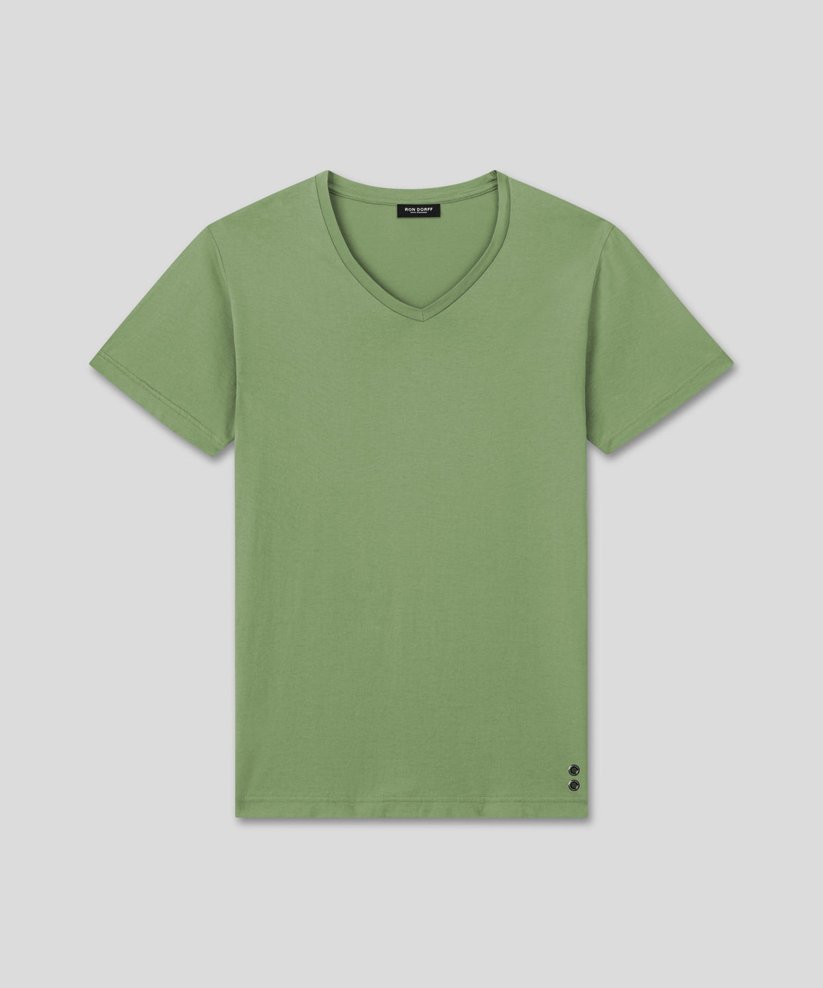 T-shirt col V Eyelet Edition: Vert cactus