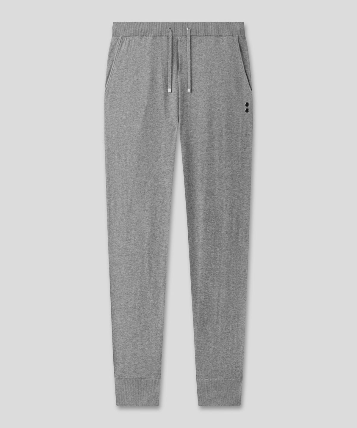 Light Cotton-Silk Pants: Grey Melange
