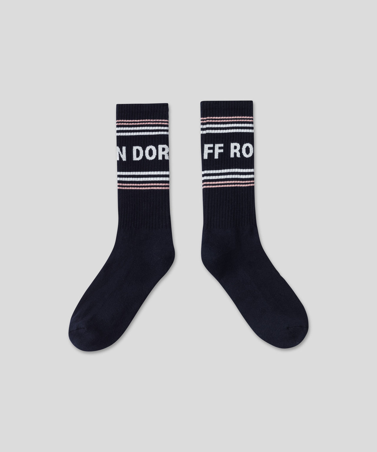 Sports Socks RD w. Stripes: Navy