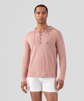 Light Cotton-Silk Hoodie: Woodrose