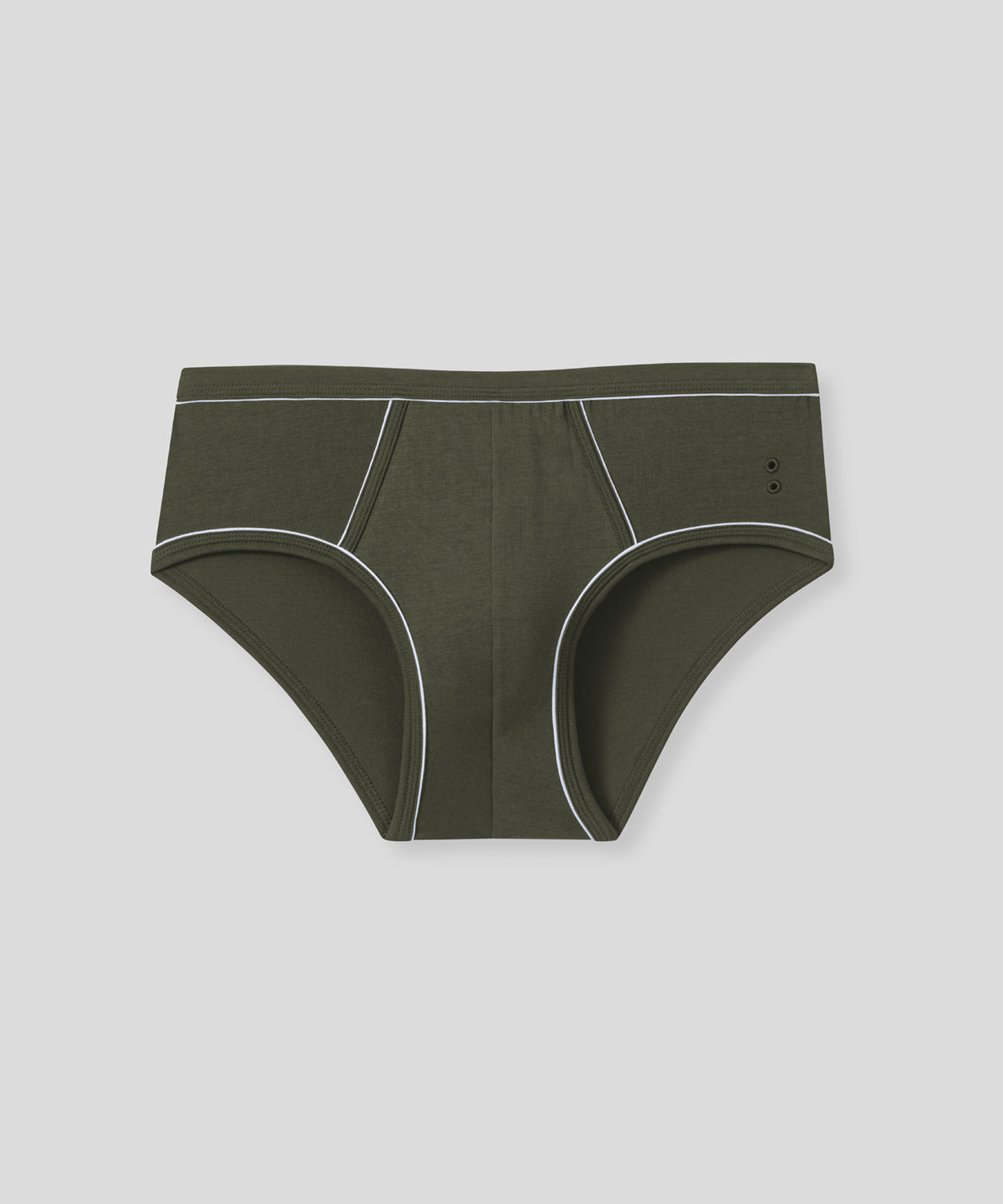 Y-Front Briefs w. Piping: Military Green