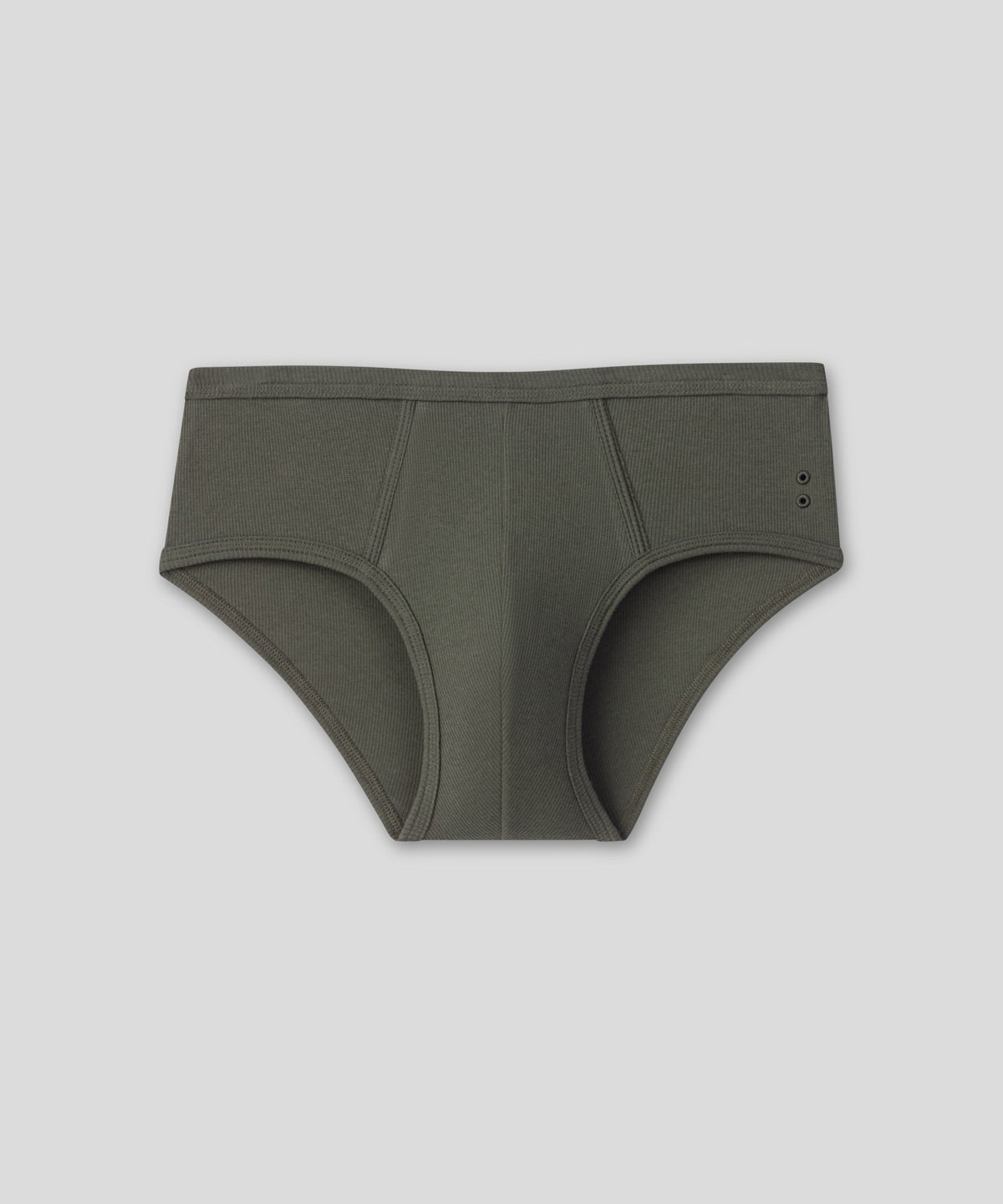 Army Ribbed Y-Front Briefs: Military Green