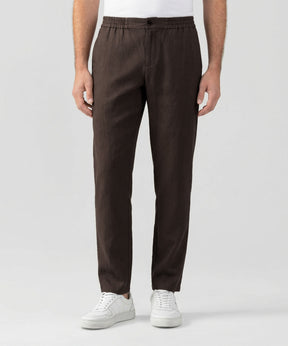 Cotton Linen Pants: Espresso