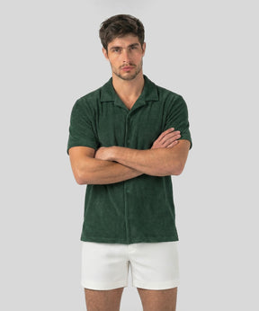 Cotton Terry Shirt: Court Green