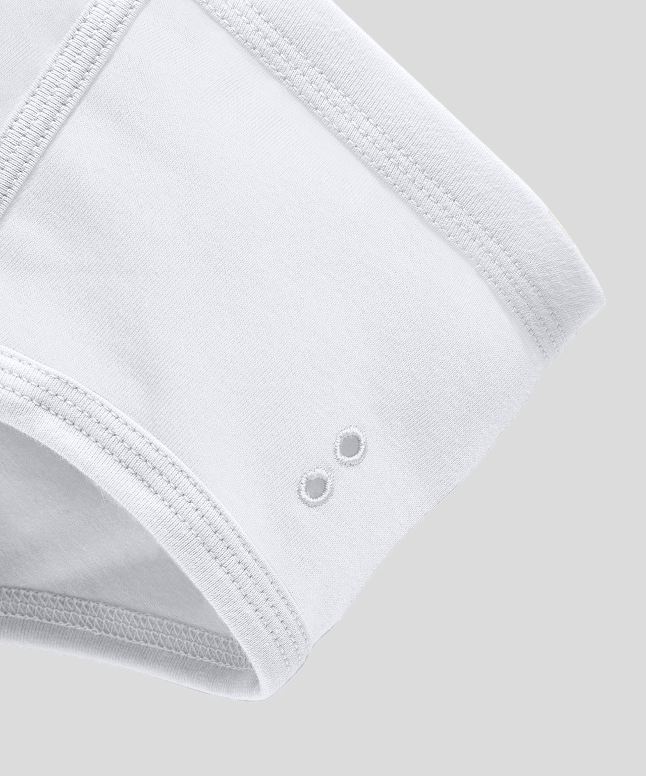 Slip Y-front en coton uni: Blanc
