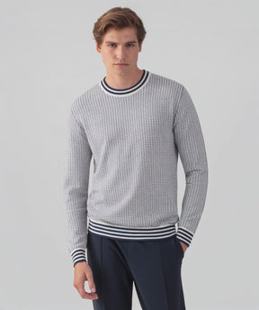 Cotton-Silk Nordic Sweater: Off White