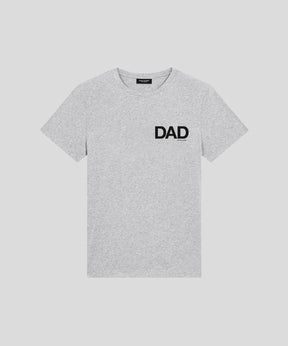 T-shirt en coton organique à imprimé DAD: Gris chiné
