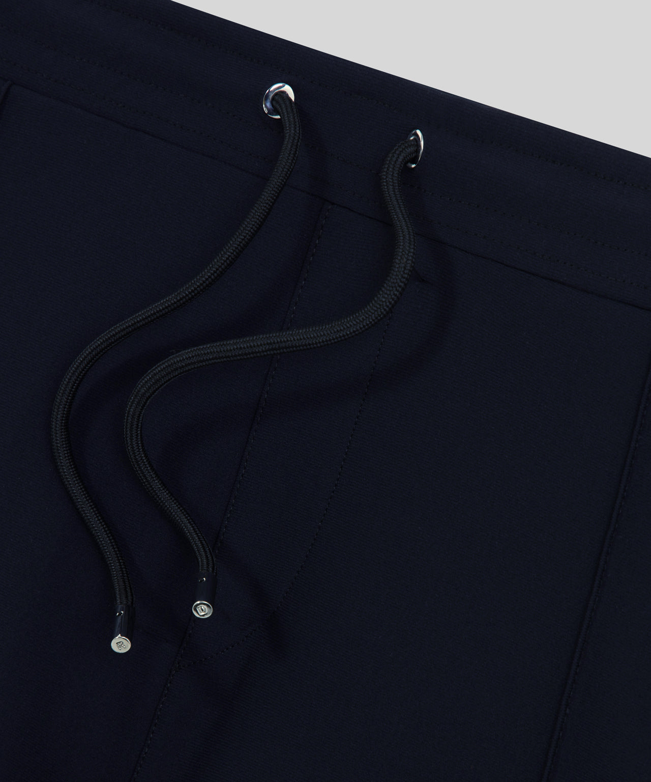 Pantalon coupe droite en tissu stretch: Bleu marine