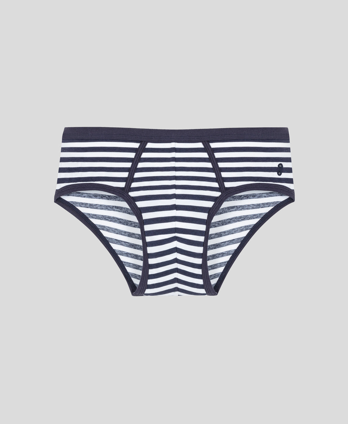 Y-Front Briefs: Navy/White