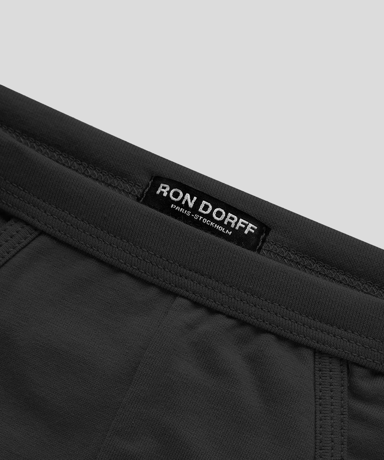 Slip Y-front en coton uni: Noir