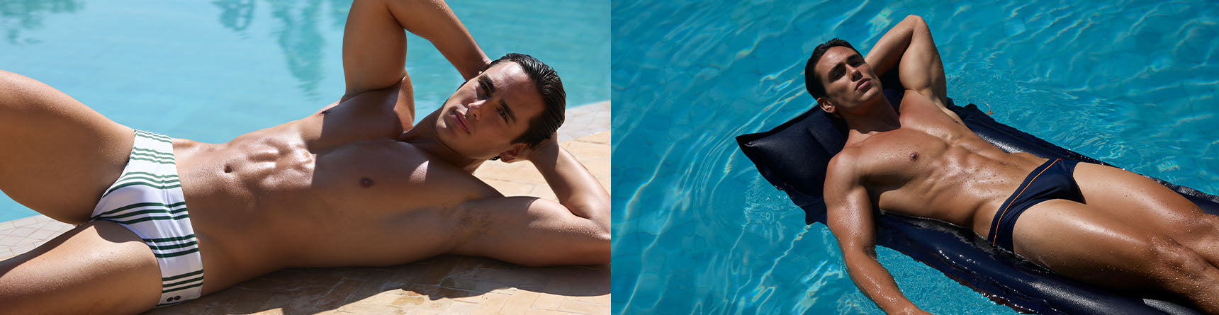 Designer swim trunks