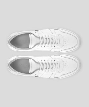 Chaussures de sport en cuir unis: Blanc