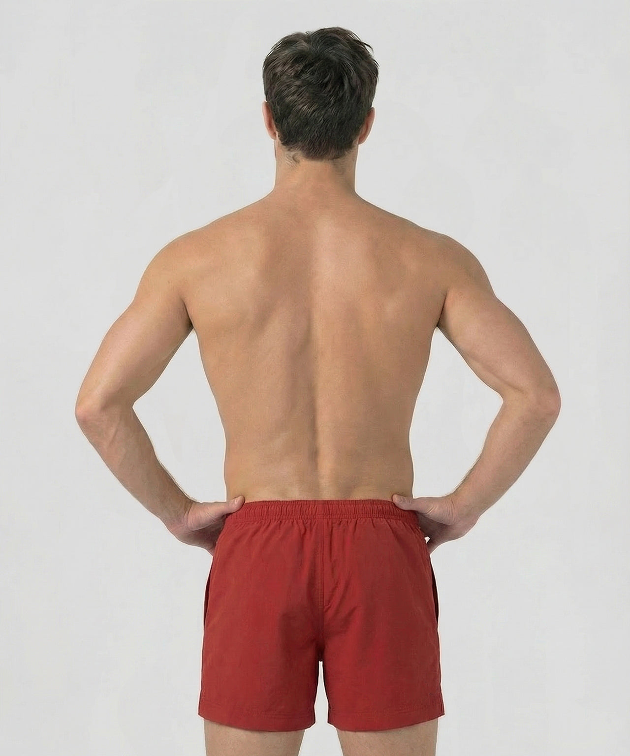 Short de bain coupe longue: Rouge