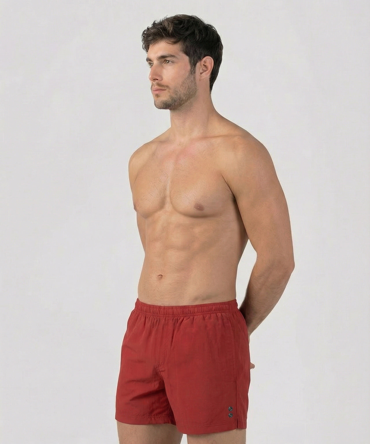Short de bain coupe longue: Rouge