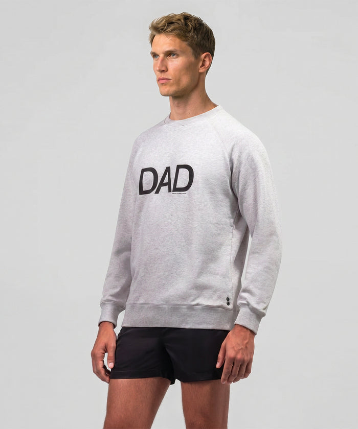Sweatshirt en coton organique "DAD": Gris chiné