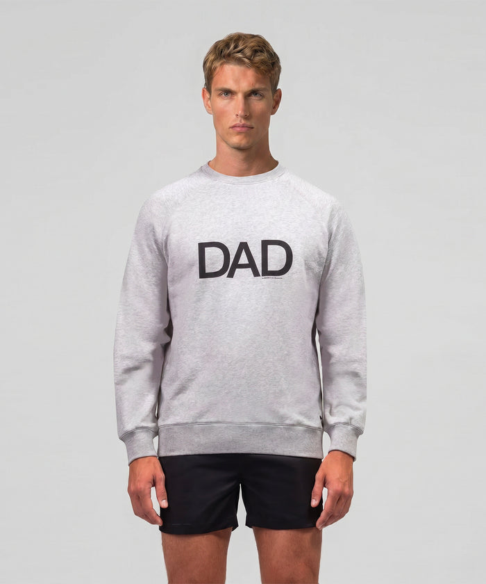 Sweatshirt en coton organique "DAD": Gris chiné