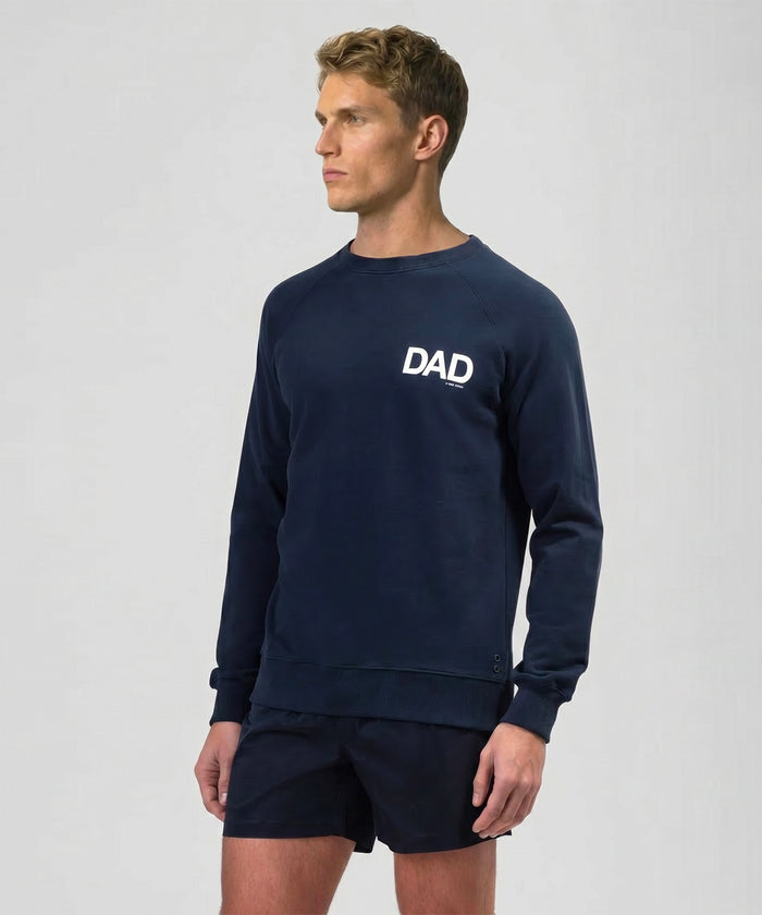 Sweatshirt en coton bio "DAD": Bleu marine