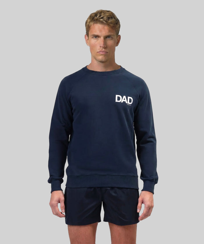 Sweatshirt en coton bio "DAD": Bleu marine