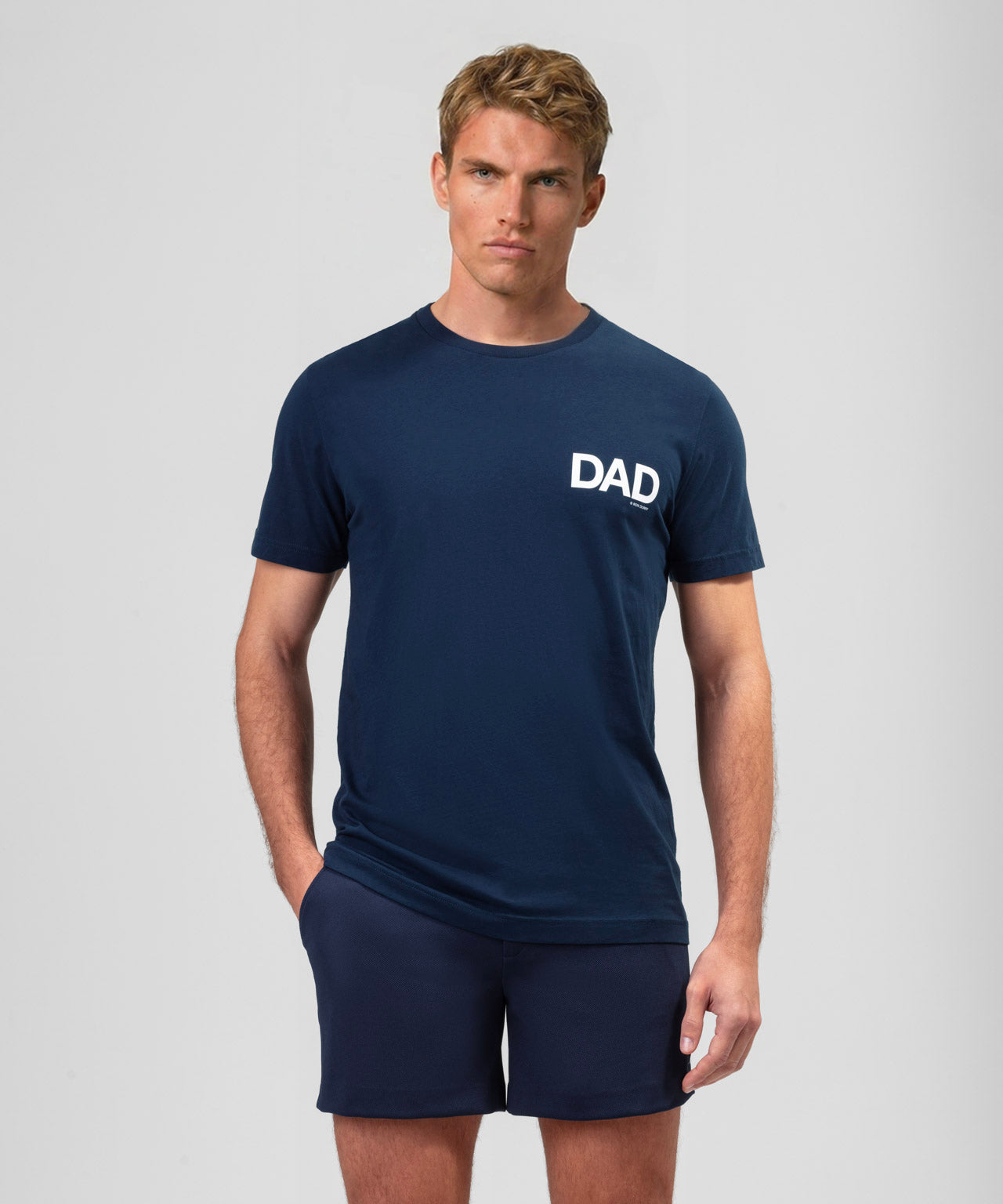 Organic Cotton T-Shirt "DAD": Navy