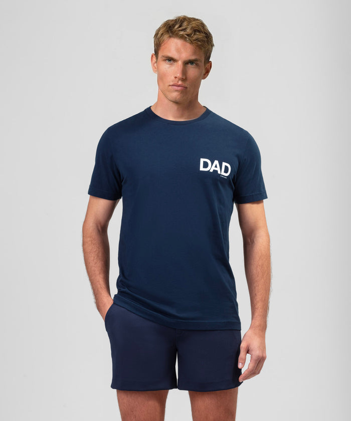 T-shirt en coton bio "DAD": Bleu marine
