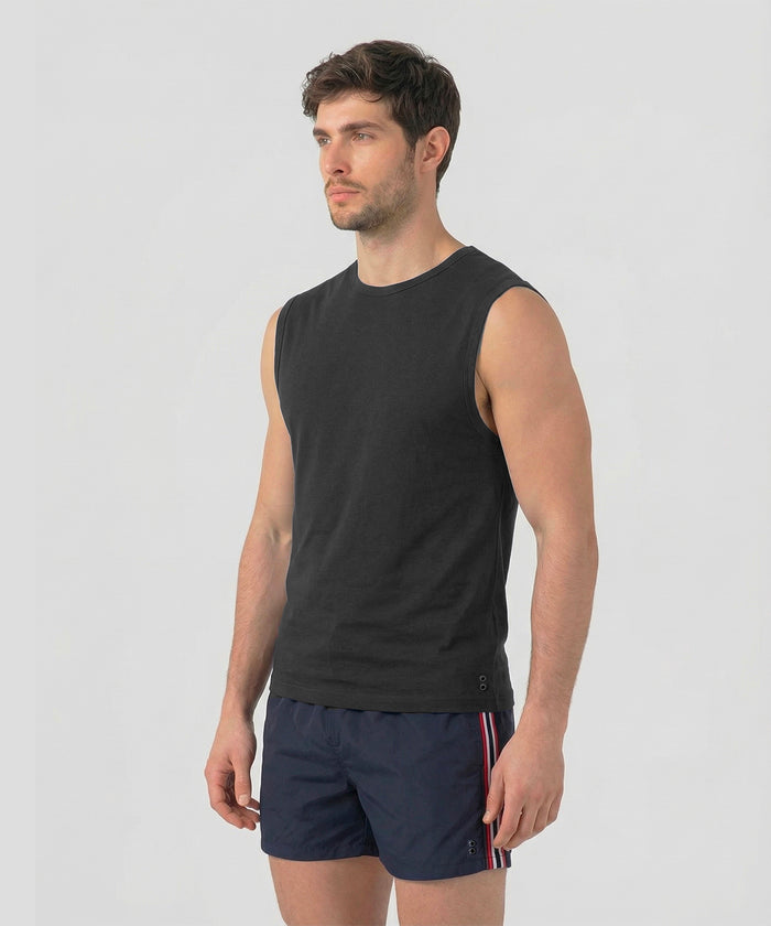 T-shirt Eyelet Edition sans manches: Noir