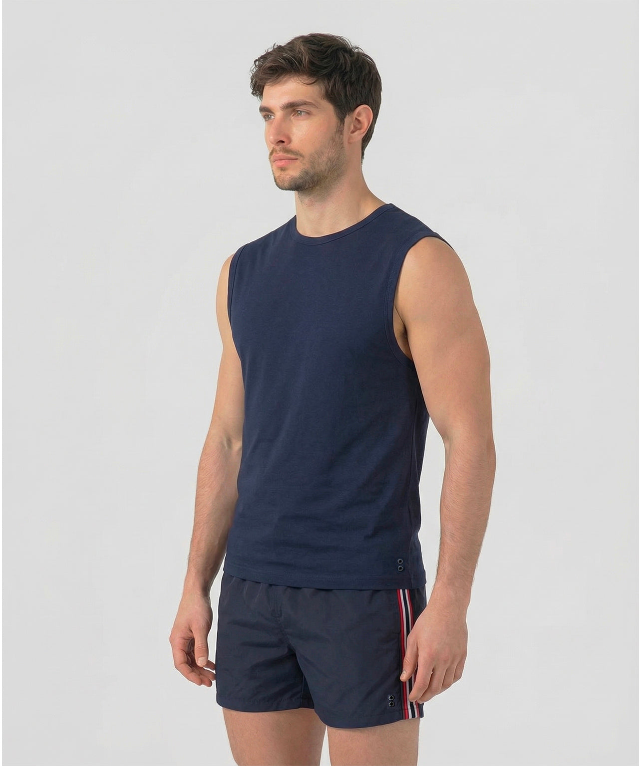Ärmelloses T-Shirt Eyelet Edition: Marineblau