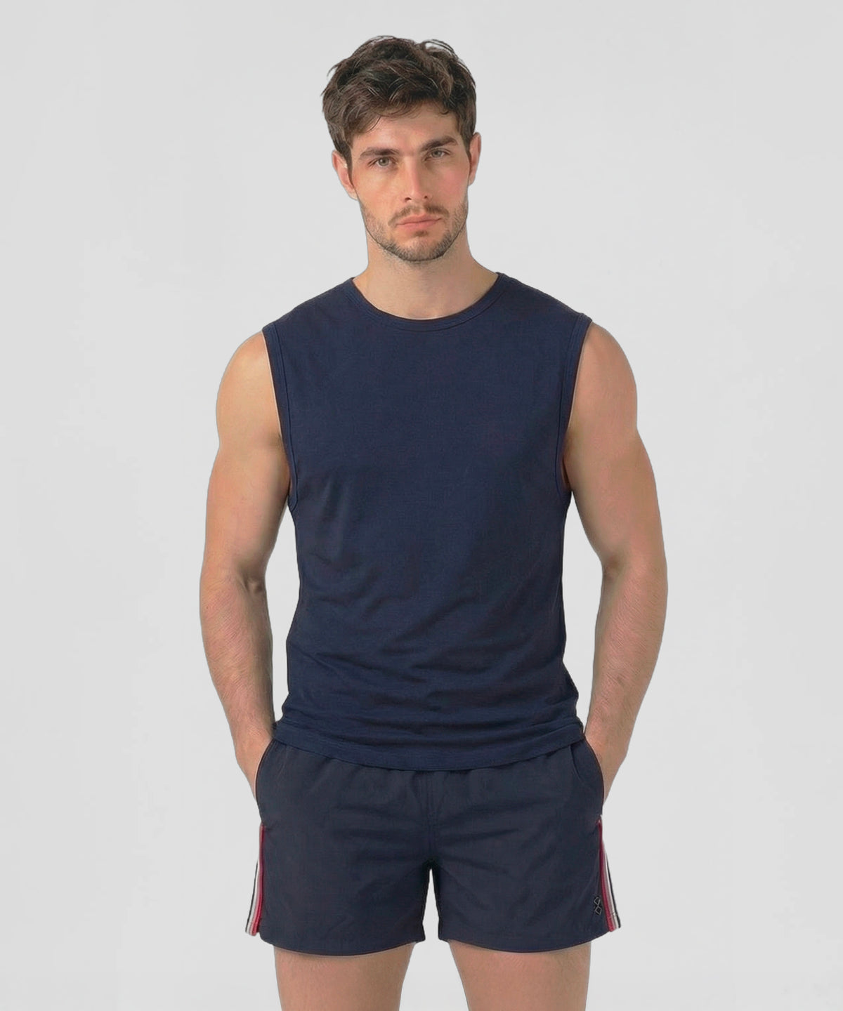 Sleeveless T-Shirt Eyelet Edition: Navy