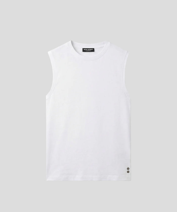 T-shirt Eyelet Edition sans manches: Blanc