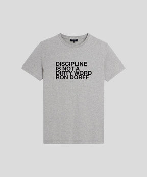 Organic Cotton T-Shirt "DISCIPLINE": Grey Melange