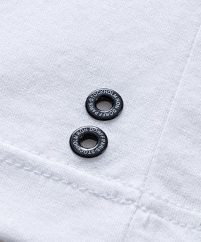 T-shirt col rond en coton: Blanc