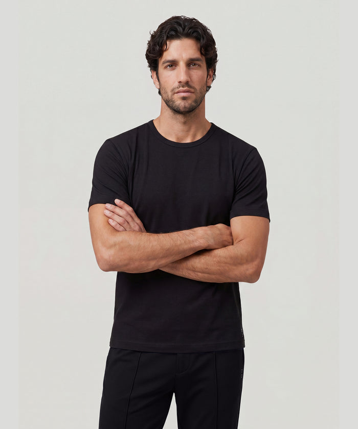 T-Shirt Eyelet Edition en coton: Noir