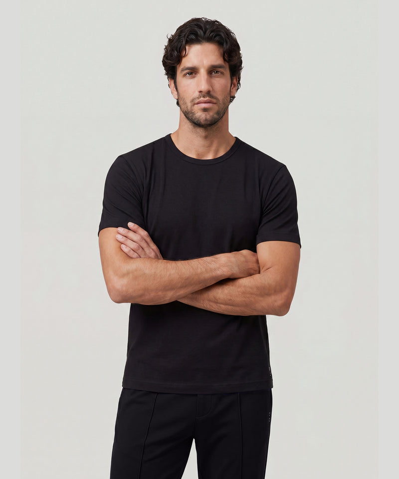 Crew Neck T-Shirt Eyelet Edition: Black