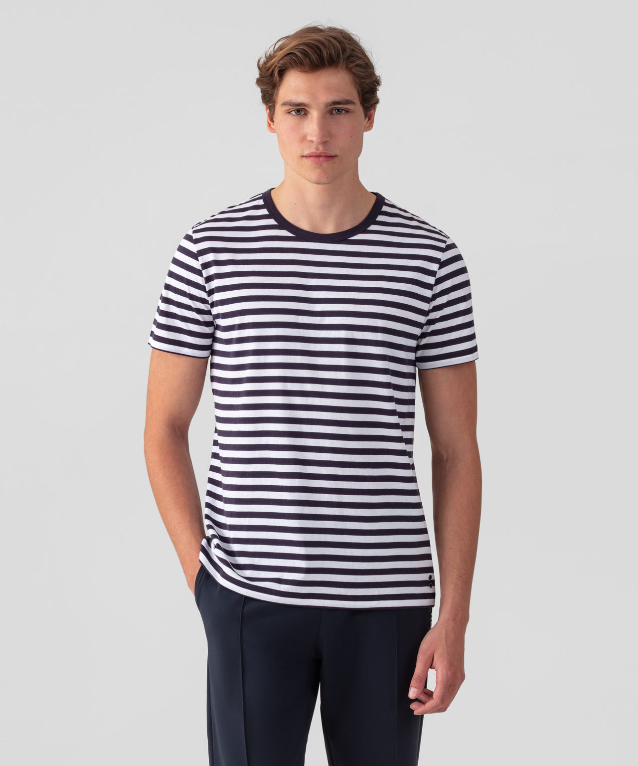 T-shirt Eyelet Edition: Bleu marine/Blanc
