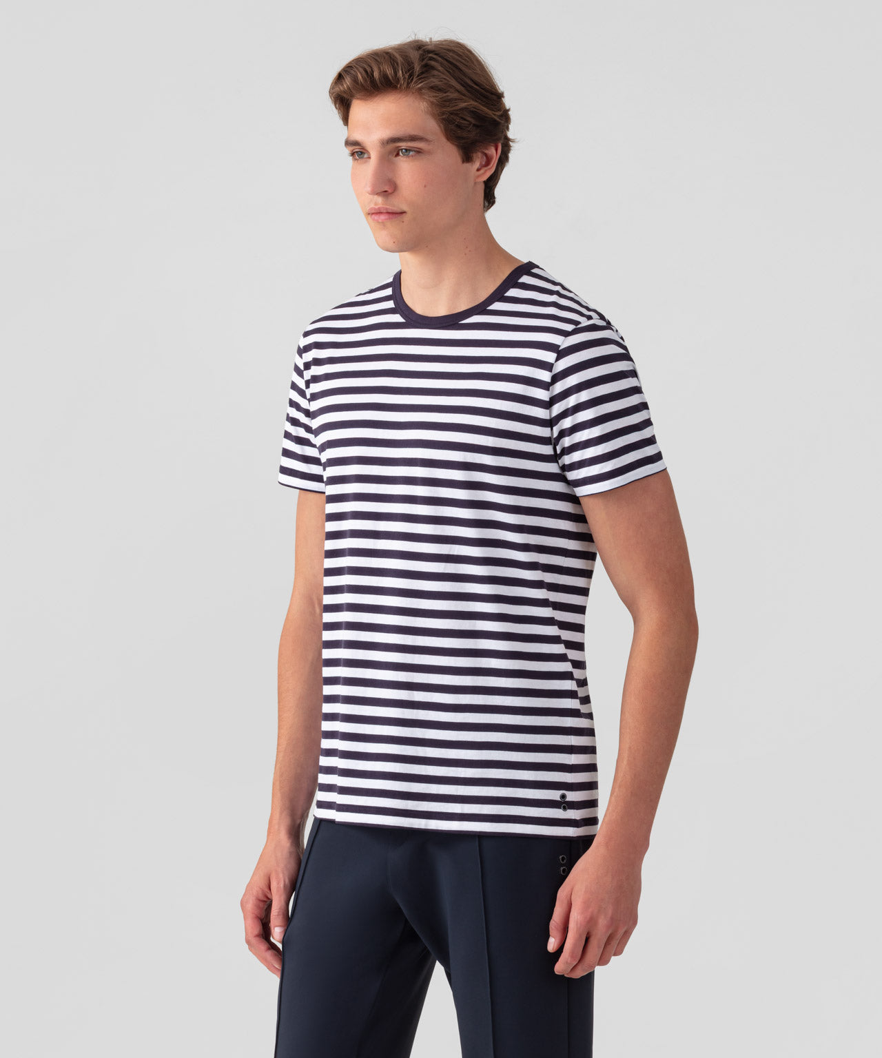 T-shirt Eyelet Edition: Bleu marine/Blanc