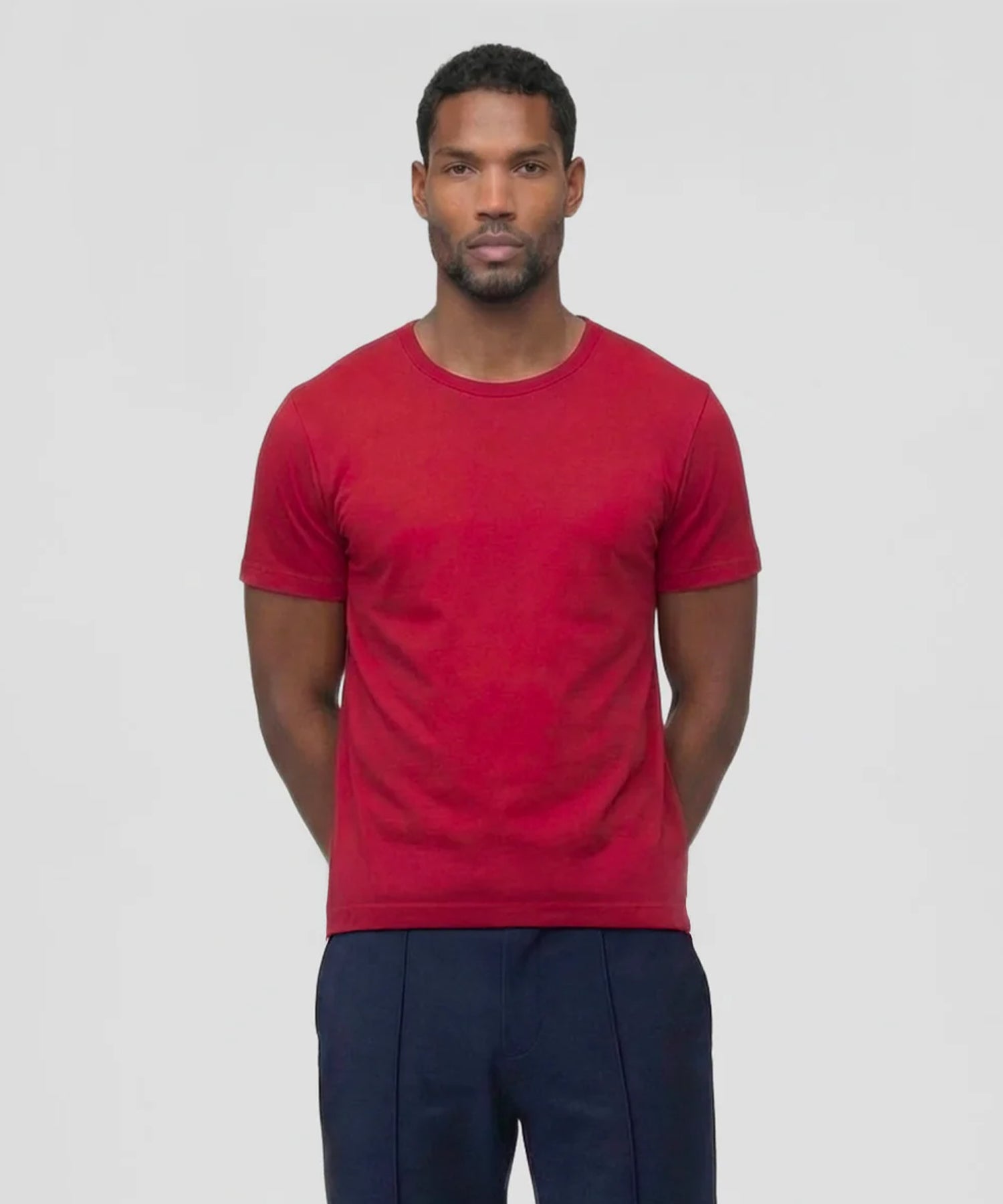 Rundhals-T-Shirt Eyelet Edition: Rot