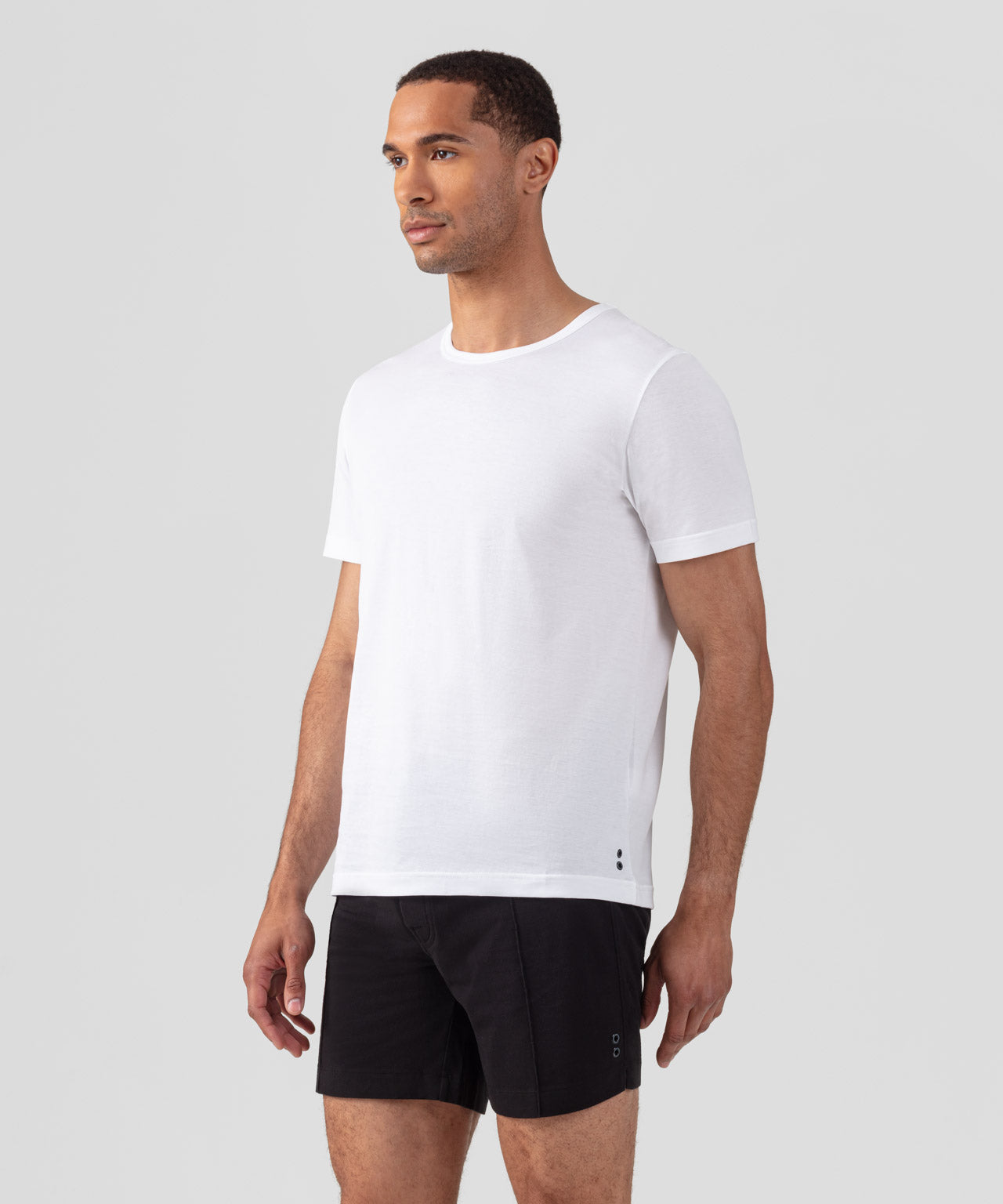 T-Shirt Eyelet Edition en coton modal: Blanc